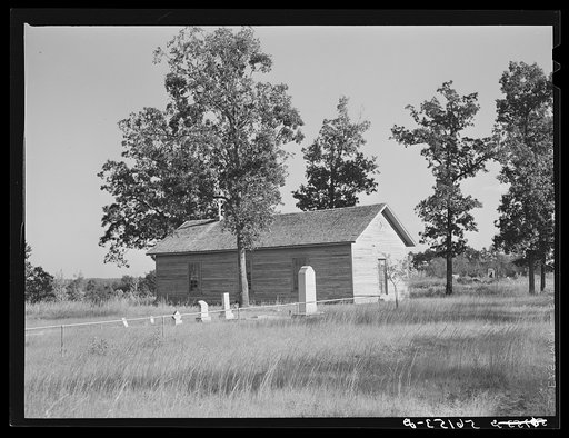 Colored church and graveyard. Caswell County, North Carolina