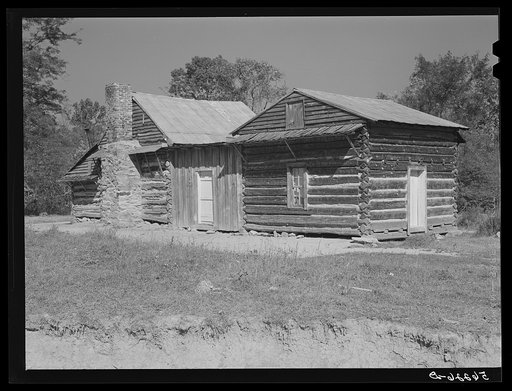 Tenant's home and lean-to kitchen. Caswell County, North Carolina
