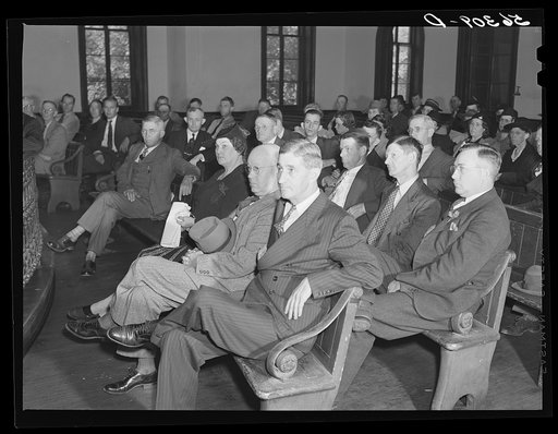 Representative A.L. Folger attending the county land use planning committee meeting in the courthouse in Yanceyville. Caswell County, North Carolina