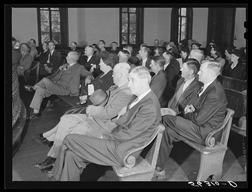 Untitled photo, possibly related to: Representative A.L. Folger attending the county land use planning committee meeting in the courthouse in Yanceyville. Caswell County, North Carolina