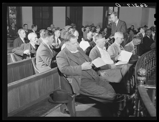 County land use planning committee meeting in courthouse. Yanceyville, Caswell County, North Carolina