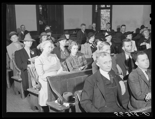 Untitled photo, possibly related to: FSA (Farm Security Administration) supervisors and home management specialists and the county agent and home economist attending the county land use planning committee meeting