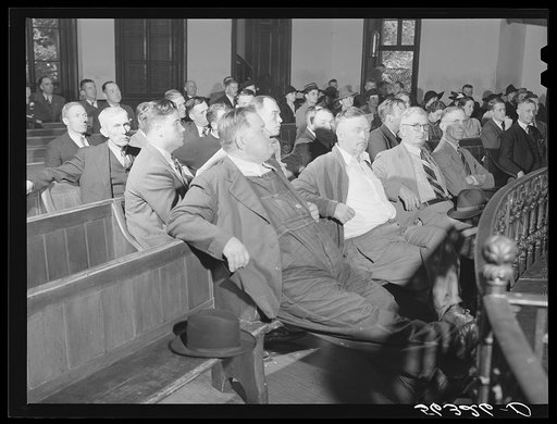 Untitled photo, possibly related to: County land use planning committee meeting in courthouse. Yanceyville, Caswell County, North Carolina