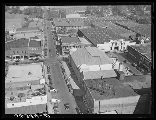 Untitled photo, possibly related to: Tobacco warehouse section of Durham, North Carolina