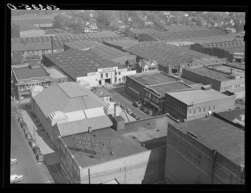 Untitled photo, possibly related to: Tobacco warehouse section of Durham, North Carolina