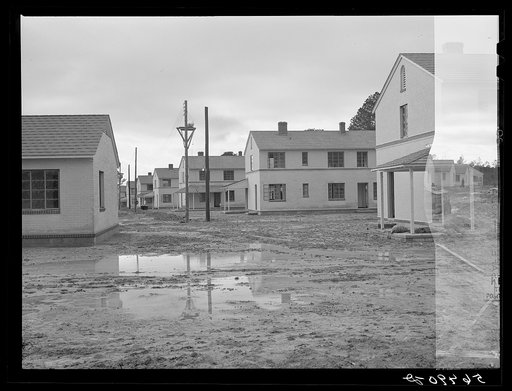Defense housing project, Newton D. Baker Village, under authority of housing commission of Columbus, Georgia. Construction delayed on account of heavy rains