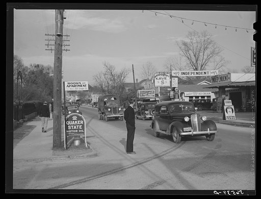 Pix from gas station, main street in Alexandria, shop signs, etc. Louisiana