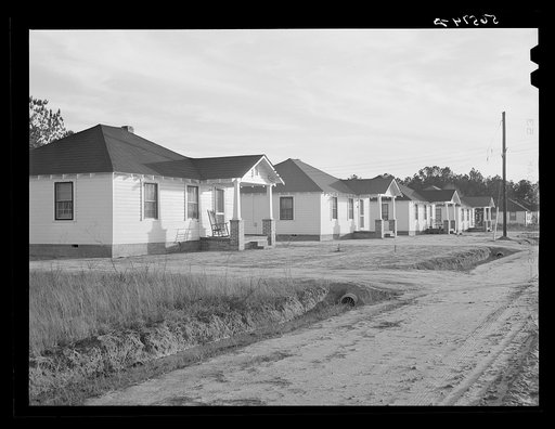 New homes of Army men's families on Milstead Avenue, about five miles outside of Columbus, Georgia. They were built this past September