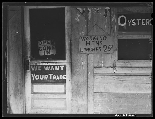 Untitled photo, possibly related to: "Working men lunches" cafe where construction workers eat in Pineville, Louisiana. On highway to Camp Livingston