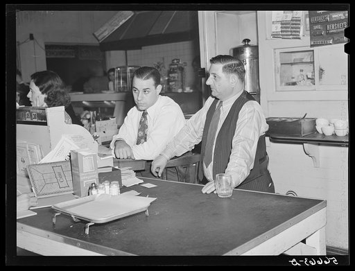 Manager and cashier at cafe in Alexandria, Louisana, where construction workers eat