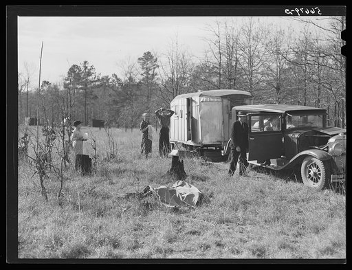 Untitled photo, possibly related to: Reverend Bullard, preacher, and family with trailer home. Alexandria, Louisiana
