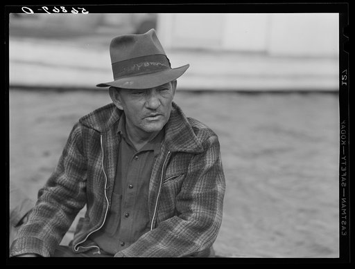 Spanish muskrat trapper who works with the "company." Delacroix Island, Saint Bernard Parish, Louisiana