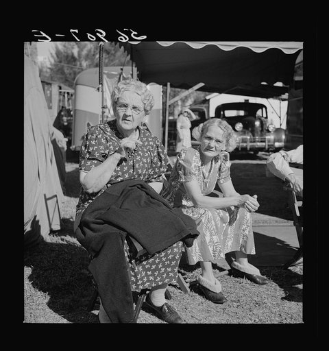 Guests at Sarasota trailer park. Sarasota, Florida