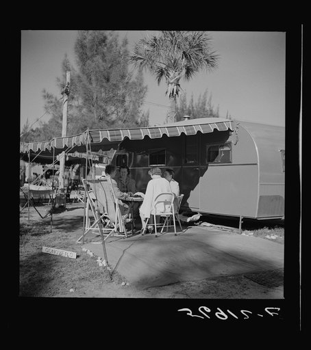 Recreation in Sarasota trailer park. Sarasota, Florida