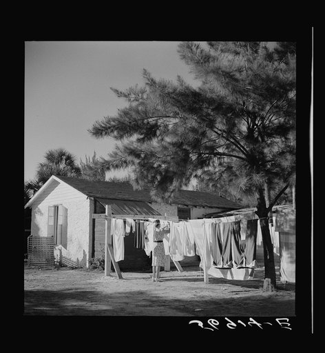 Laundry facilities at the Sarasota trailer park. Sarasota, Florida