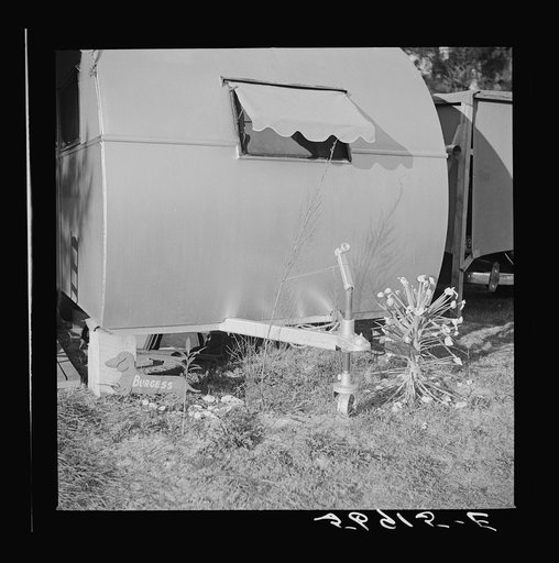 Garden in front of trailer. Sarasota trailer park, Sarasota, Florida