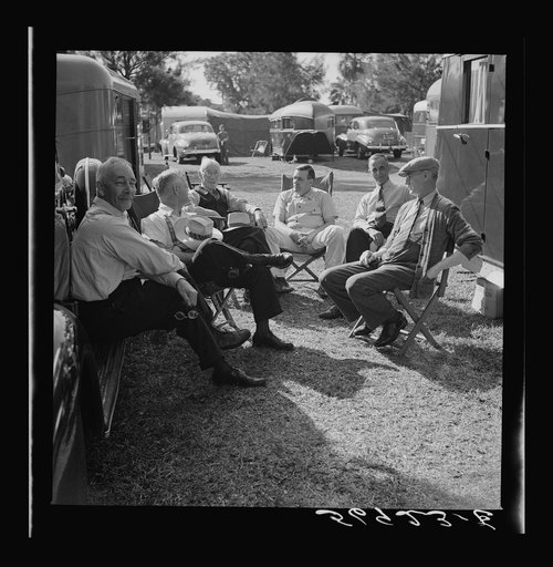 Untitled photo, possibly related to: Guests at the Sarasota trailer park. Sarasota, Florida