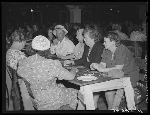 "Bingo" affords amusement for the guests at Sarasota trailer park. Sarasota, Florida
