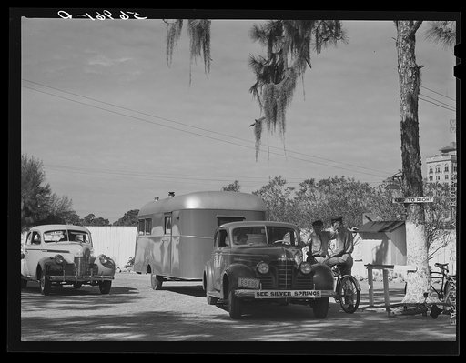 Trailer in Sarasota trailer park. Sarasota, Florida