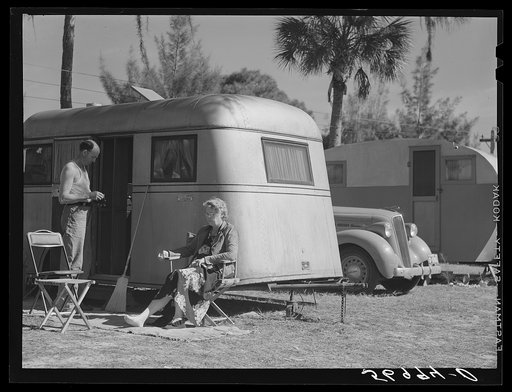Trailer homes in Sarasota trailer park. Sarasota, Florida
