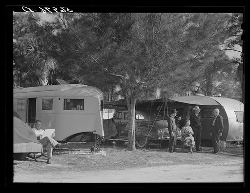 Trailer homes in Sarasota trailer park. Sarasota, Florida