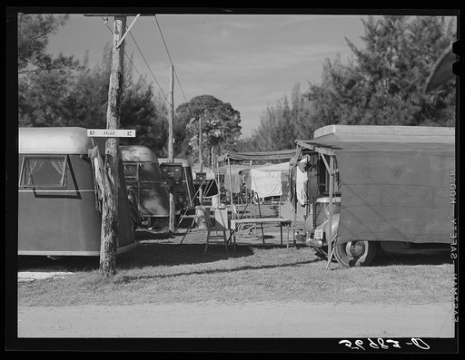 Untitled photo, possibly related to: Trailer homes in Sarasota trailer park. Sarasota, Florida
