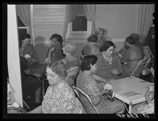 Untitled photo, possibly related to: Card clubs afford entertainment. Sarasota trailer park, Sarasota, Florida
