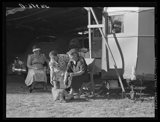Guests in Sarasota trailer park. Sarasota, Florida