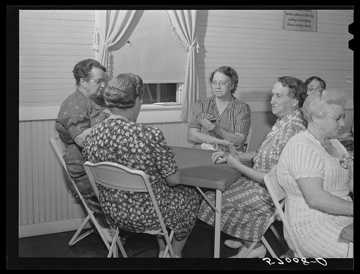 Card clubs afford entertainment. Sarasota trailer park, Sarasota, Florida