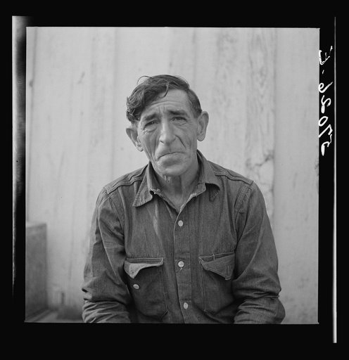 Untitled photo, possibly related to: Spanish muskrat trapper telling about the trapper's war, the long fight and difficulties between them and the company men. Delacroix Island, Saint Bernard Parish, Louisiana