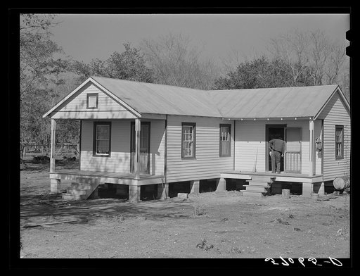Spanish trapper's new home purchased with the help of a FSA (Farm Security Administration) loan. On Delacroix Island, Louisiana. See general caption number one