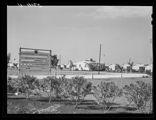 Osceola migratory labor camps built by FSA (Farm Security Administration). Belle Glade, Florida