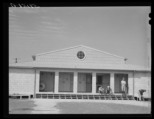Community building for agricultural workers at Osceola migratory labor camp. Belle Glade, Florida