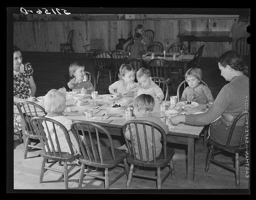 Hot lunches for children of agricultural workers in Osceola migratory labor camp day nursery. Belle Glade, Florida