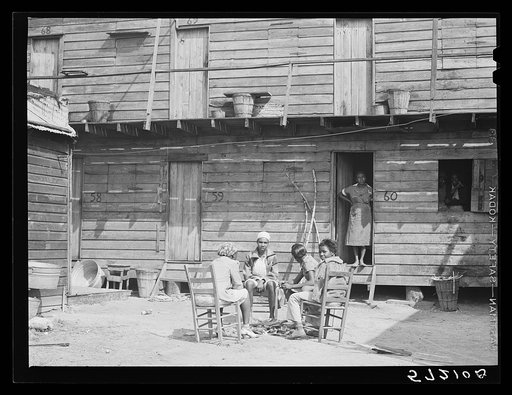 "Hotel" in Pahokee, Lake Okeechobee, Florida, living quarters for migratory agricultural workers
