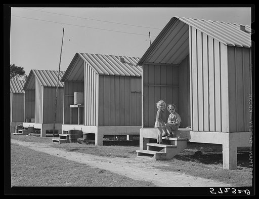 Metal shelters for agricultural and packing house workers. Osceola migratory labor camps, Belle Glade, Florida