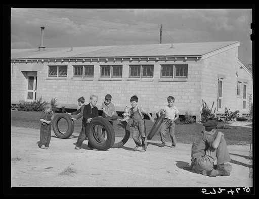 Children of agricultural workers playing at Osceola migratory labor camp. Belle Glade, Florida