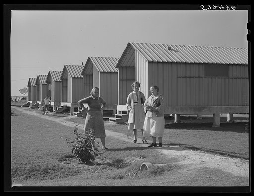 Metal shelters for agricultural workers. Osceola migratory labor camps, Belle Glade, Florida