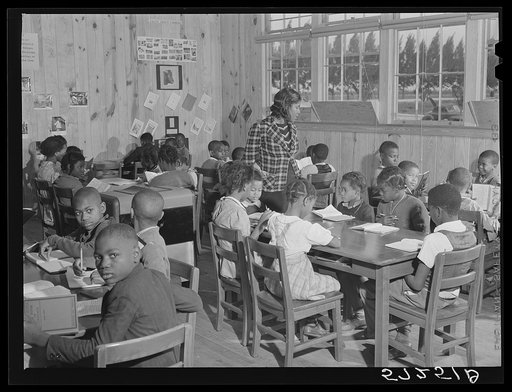 Classroom in new school at Okeechobee migratory labor camp. Belle Glade, Florida