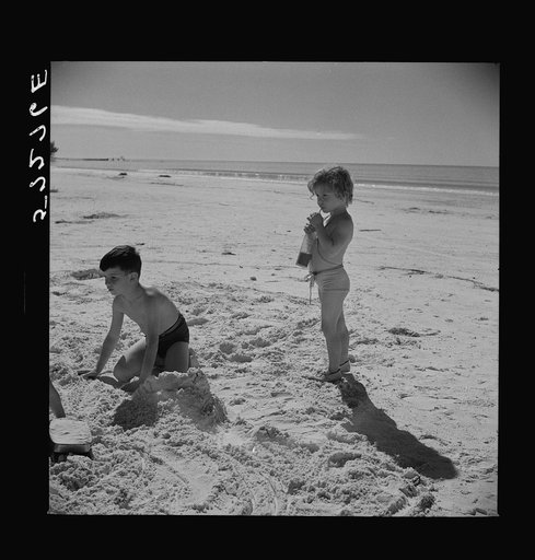 Children whose parents live in Sarasota trailer park. Sarasota, Florida