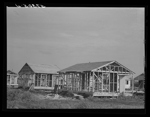Migratory labor camp under construction. Pahokee, Florida