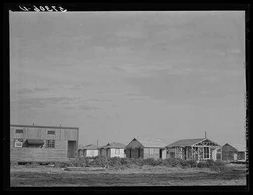 Migratory labor camp under construction. Pahokee, Florida