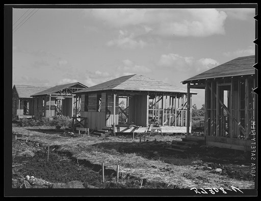 Migratory labor camp under construction. Pahokee, Florida