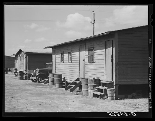 Living quarters for Negro migratory laborers near Belle Glade, Florida