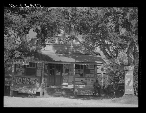 Store and post office near old sugar plantations. Minerva, Louisiana
