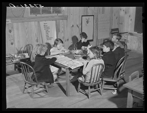 Classroom in new school. Osceola migratory labor camp. Belle Glade, Florida