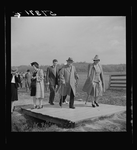 Spectators at the Point-to-Point Cup race of the Maryland Hunt Club. Worthington Valley, near Glyndon, Maryland