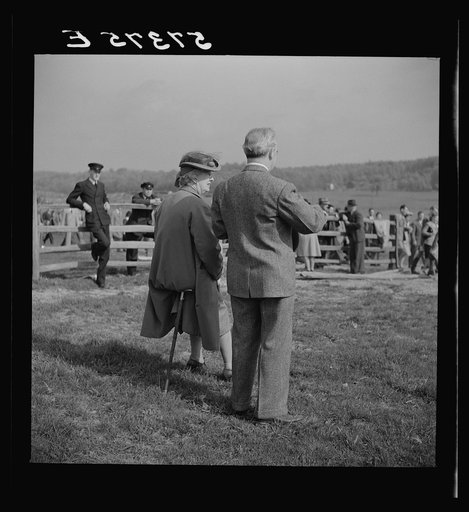 Untitled photo, possibly related to: Spectators at the Point to Point Cup race of the Maryland Hunt Club. Worthington Valley near Glyndon, Maryland
