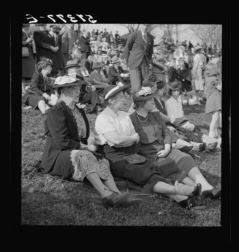 Spectators at the Point-to-Point Cup race of the Maryland Hunt Club. Worthington Valley, near Glyndon, Maryland