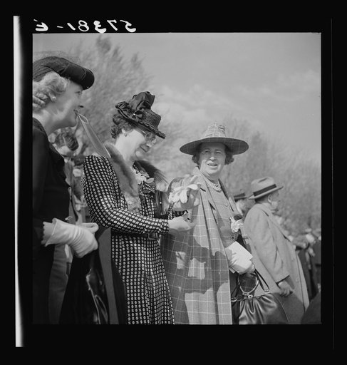 Spectators at the Point-to-Point Cup race of the Maryland Hunt Club. Worthington Valley, near Glyndon, Maryland